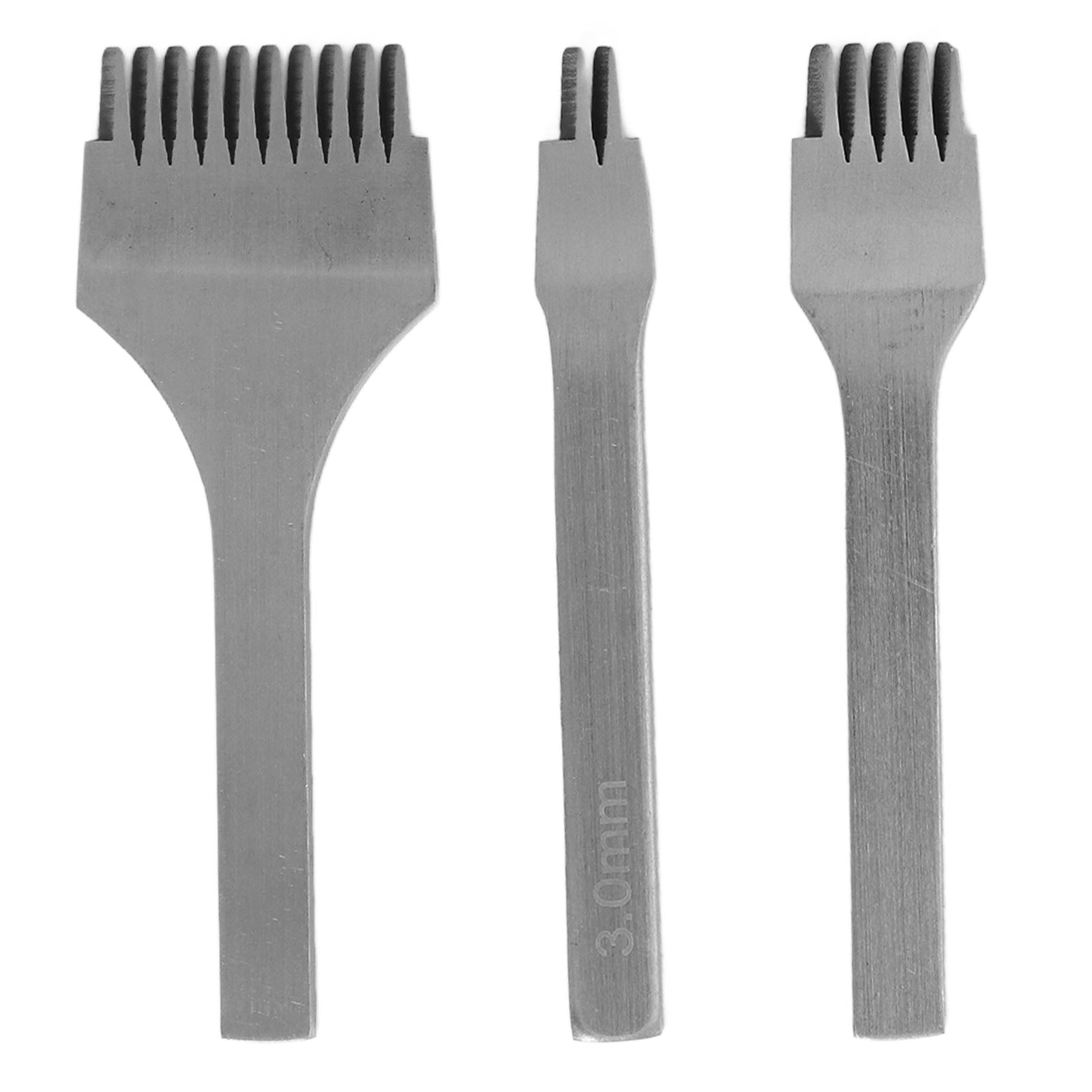 3 Pcs Leather Pricking Iron High Strength Steel Comfortable Grip ...