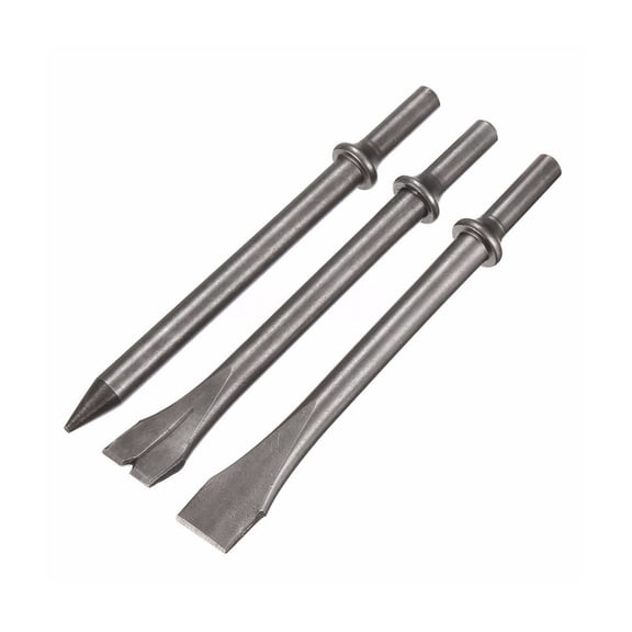 3 Pcs Length Air Hammer Punch Chipping Chisel Long Bit Set Pneumatic Tool ,Long-Term Reliability