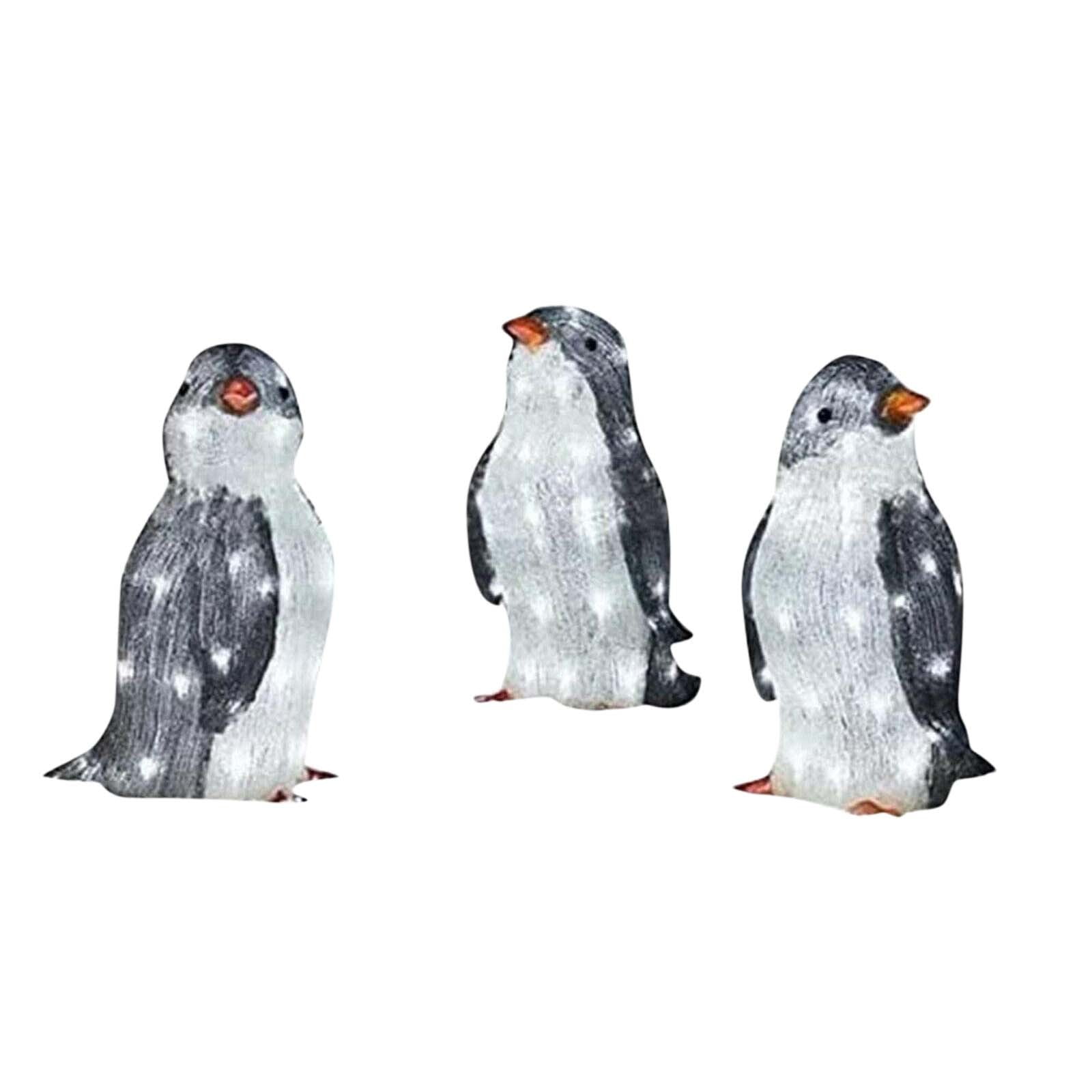 3 Pcs Lighted Penguin Christmas Decoration Christmas Yard Decorations