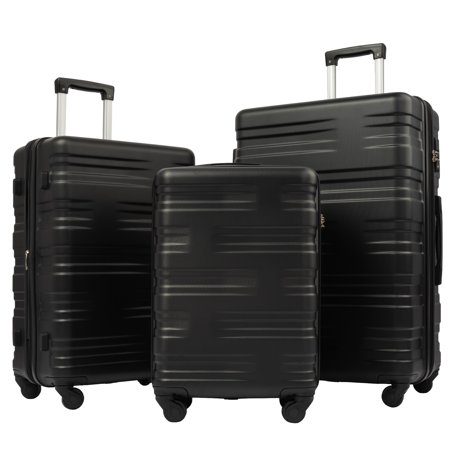 3 Pcs Lightweight Luggage Sets (20"24"28") Spinner Suitcase w/TSA Lock Expandable Hardshell Travel Suitcase Sets for Family of 3