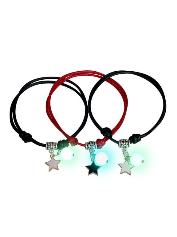 3 Pcs Love Star Bracelets Handmade String Rope Promise for Women Girl Couples