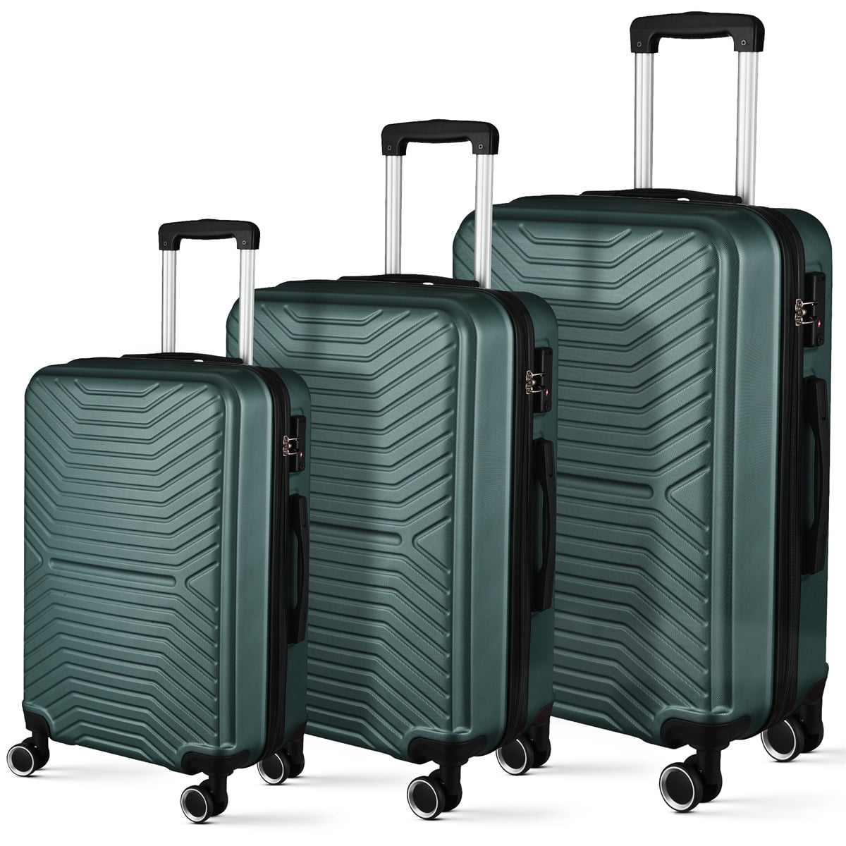 3 Pcs Luggage Set Expandable ABS Hardshell Luggage with TAS Lock Hardside Lightweight Suitcase Sets with Spinner Wheels for Travel Business Trip 20in 24in 28in Dark Blue Walmart Business Supplies