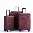 thumbnail image 1 of 3 Pcs Luggage Set with TSA Lock, Lightweight Expandable Luggage Spinner Suitcase Set Red, 1 of 12