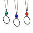 3 Pcs Magnifying Glass Necklace 10x Monocle Lens Pendant with Long