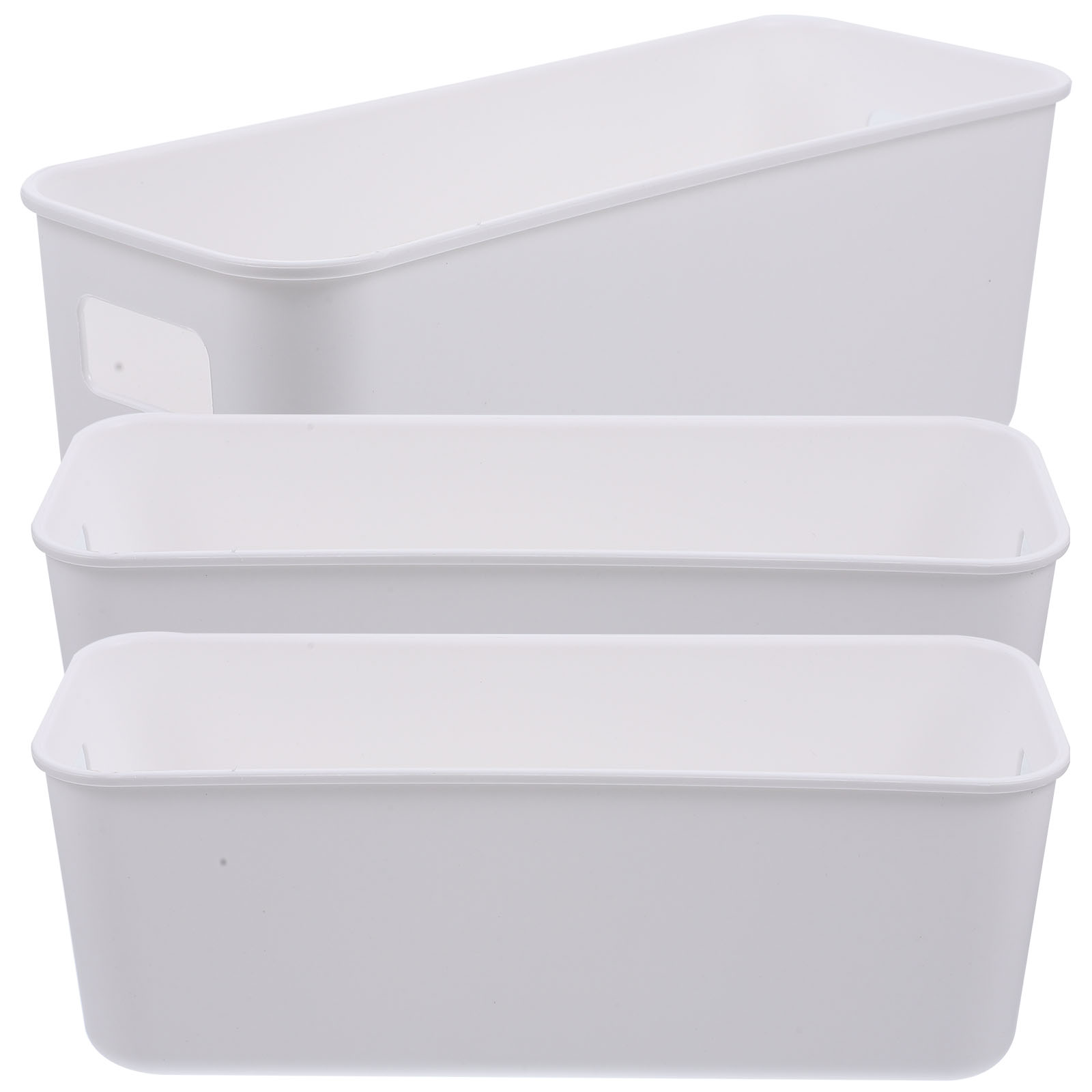 3 Pcs Makeup Brush Organizer Storage Bins Toy Phones Garlic Keepers