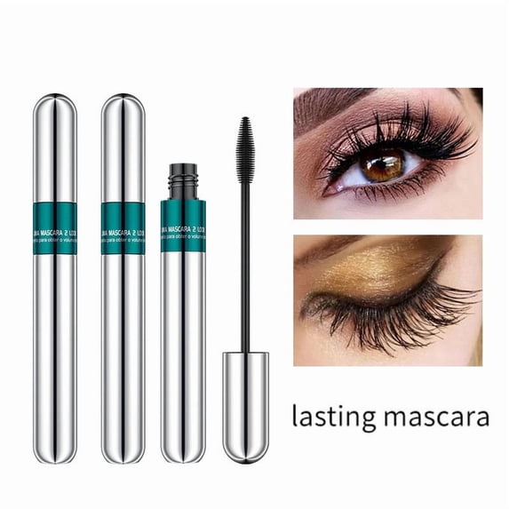 3 Pcs Mascara 2-in-1 Fiber Mascara Eyelash Extension Lengthening Volumizing Waterproof Makeup Tool For Daily Beauty