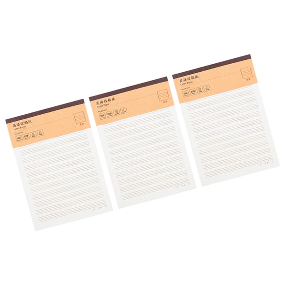 3 Pcs Math Homework Paper Easy to Write Handwriting Paper Letter Paper
