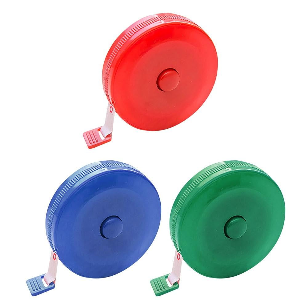 3 Pcs Measuring Tape Retractable, 60 Inch 1.5 Meter Soft Fabric Tape