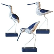 3 Pcs Mediterranean Style Wooden Seabird Decoration Seabirds Sculpture Ornaments for Home Devoration (Mixed)