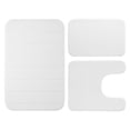 thumbnail image 1 of 3 Pcs Memory Foam Bath Mats Soft Absorbent Bathroom Rugs,Machine Washable Easy to Clean, White, 1 of 6