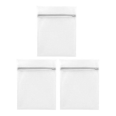 3 Pcs Mesh Laundry Bag For Delicates Wash Bag For Underwear Lingerie Small Premium Fine Mesh Laundry Bags with Sturdy Zipper for Delicates,Travel Storage Organize Bag Laundry Bag,3 Pcs,9.06x11.81"