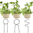 3 Pcs Metal Garden Trellis Climbing Plants Support Indoor Iron Plant