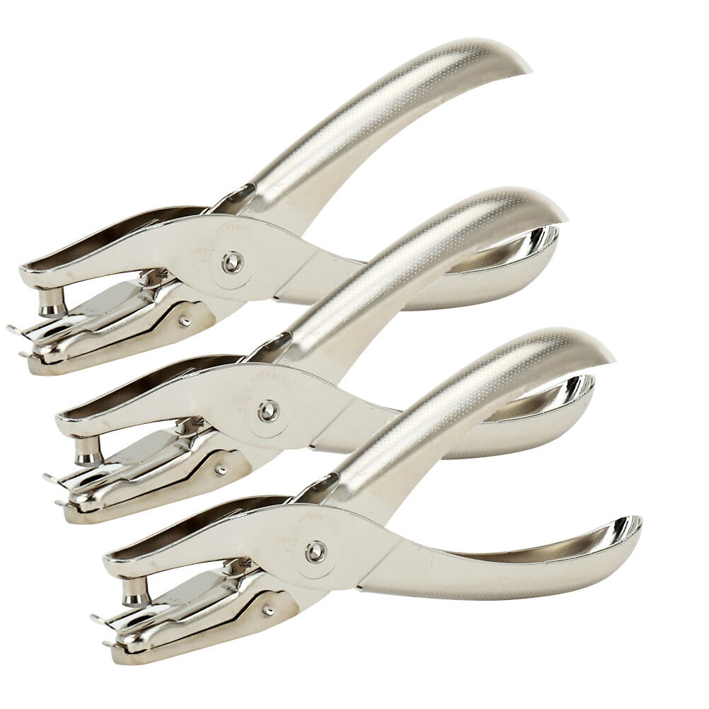 3 Pcs Metal Single Hole Punch Paper Puncher Heavy Duty Hole Puncher