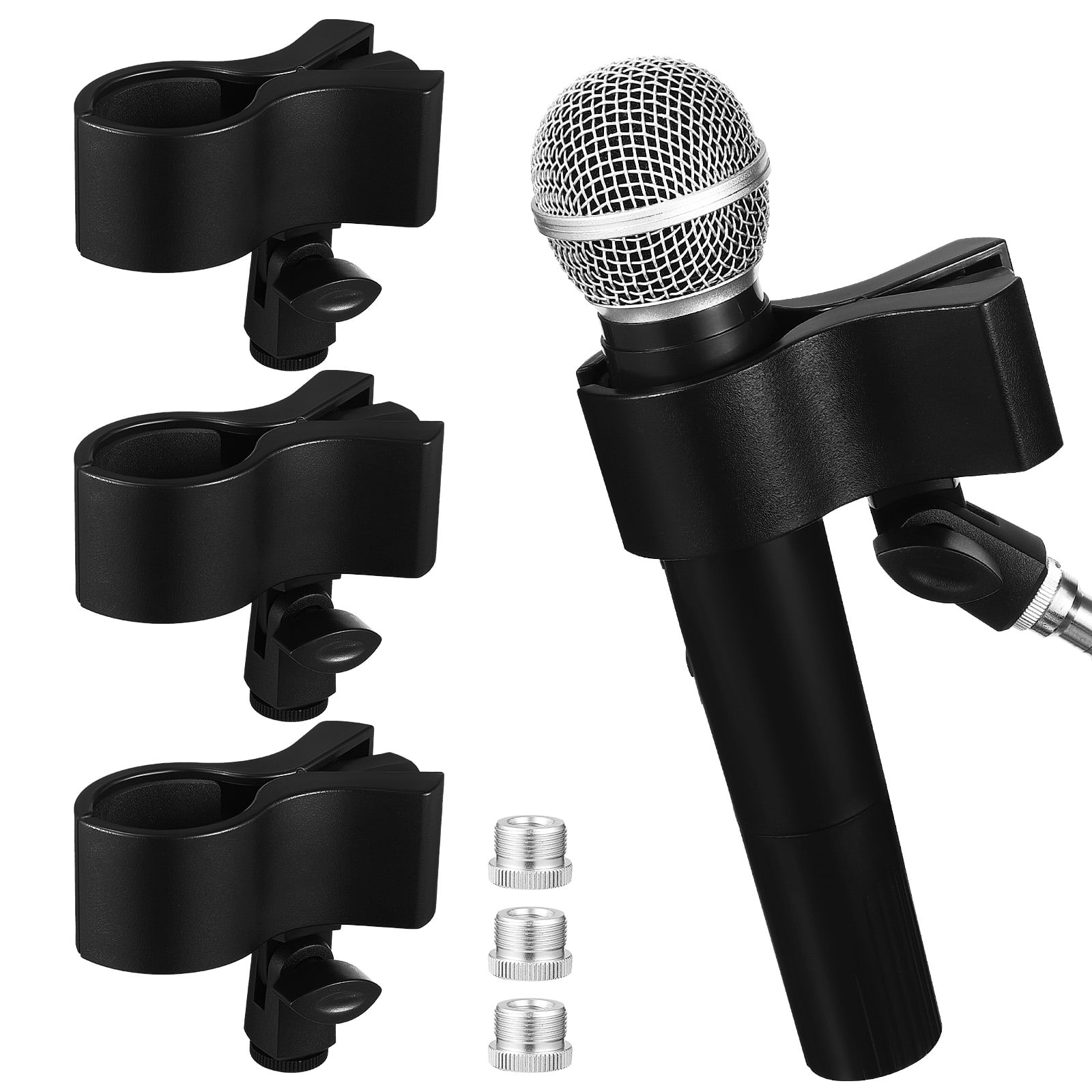 3 Pcs Microphone Clip Stand Wireless Microphones Holder Clips Holders