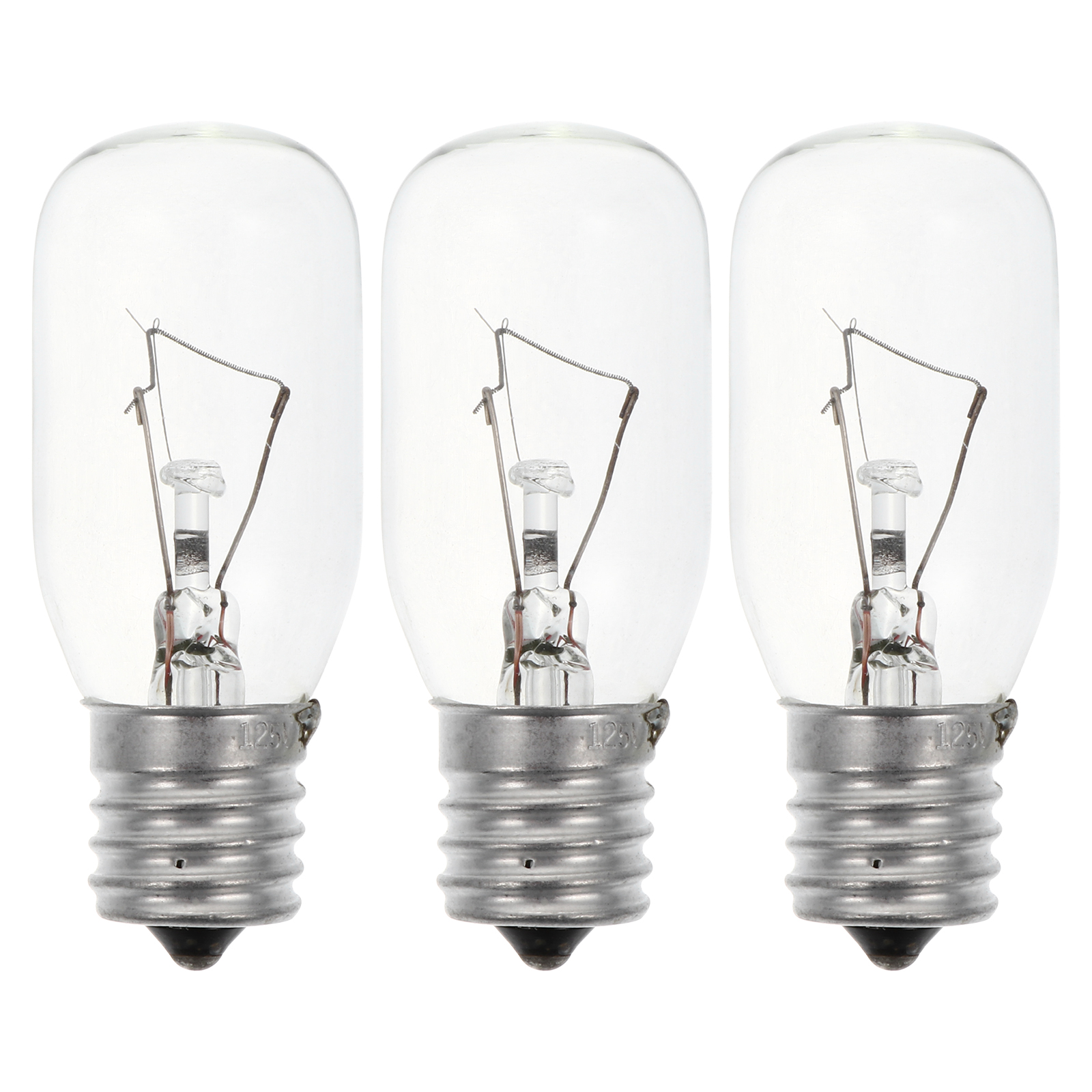 3 Pcs Microwave Light Bulb Clear Glass Appliance Oven Refrigerator E17