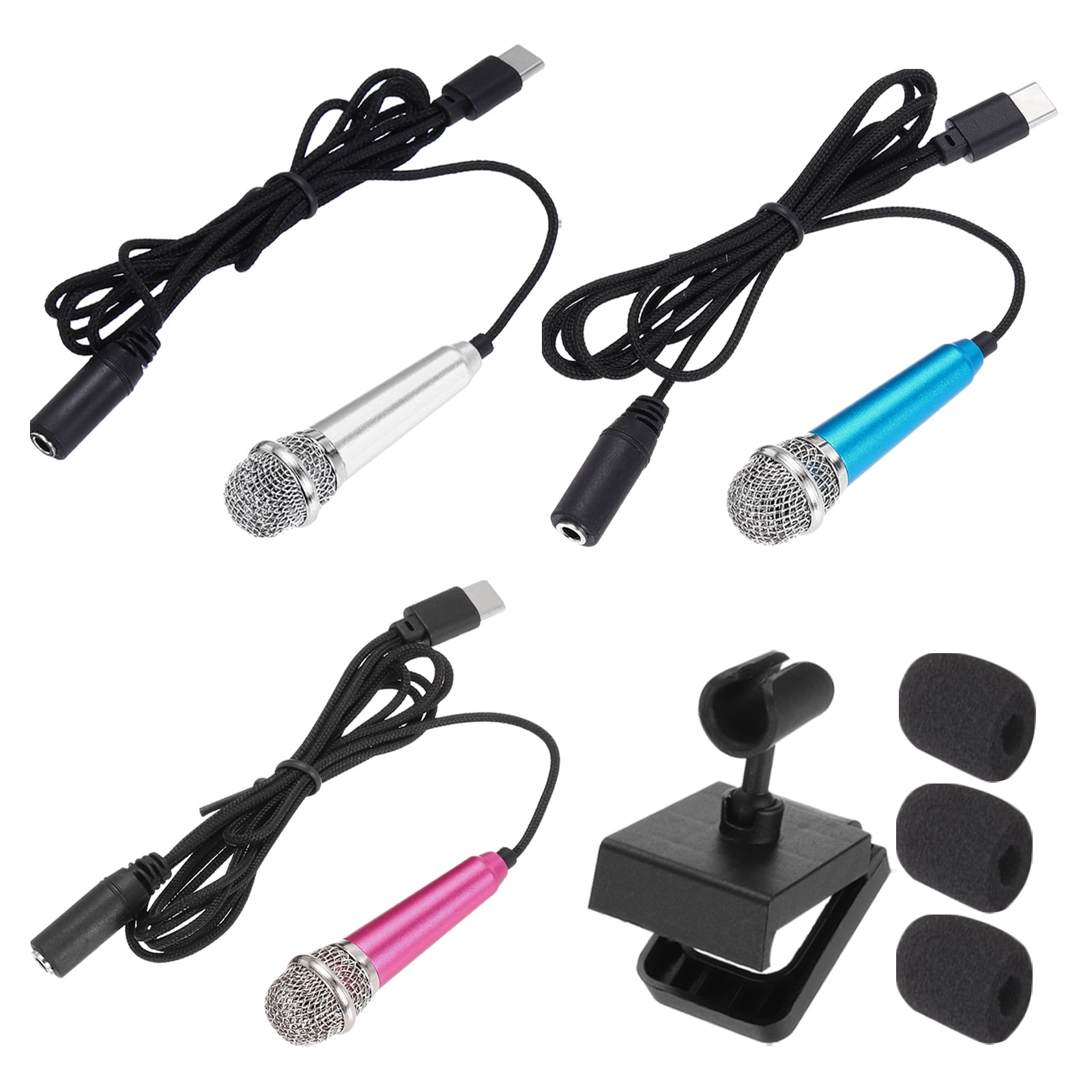 Mini Microphpnne 3 Pcs Mini Microphone, Mini Mic Tiny Microphone Phone Type C Mic Small ...