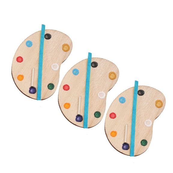 3 Pcs Miniature Paint Palettes Set for Model Painting, Art Supplies for Mini Pallet, Scene Furniture, Drawing Board Kit