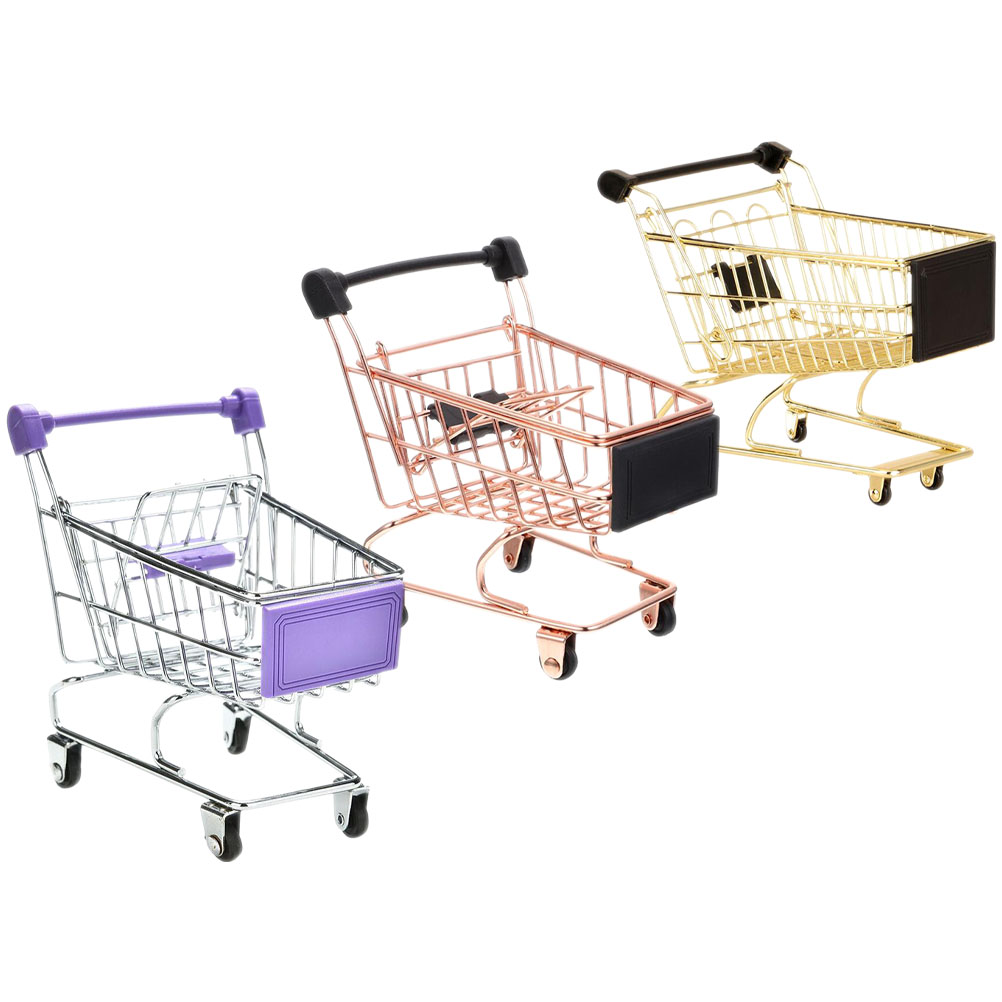 3 Pcs Mini Shopping Cart Carts for Groceries Toys Toddlers Miniature