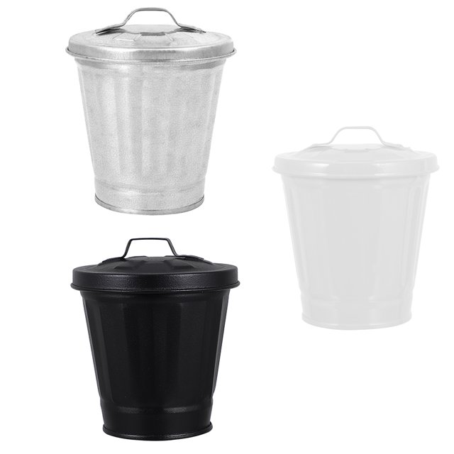 3 Pcs Mini Trash Can Cup Holder for Car Desktop Garbage Bin Flowerpot