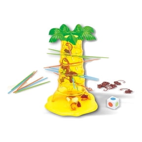 3 Pcs Monkey Flip Raffle Game ABS Colorful Interactive Family Fun Push Down Prize Skill Challenge Party Board Game for 3+ Years