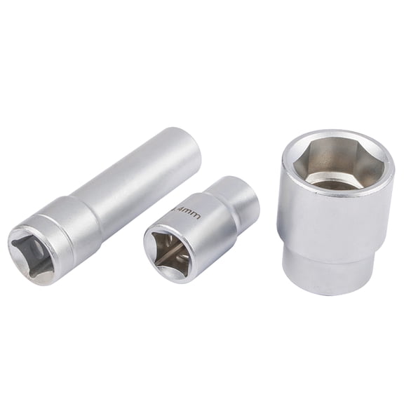 3 Pcs Motor Socket Socket 1/2 Triangular Multi-Toothed Socket Suitable for Automative