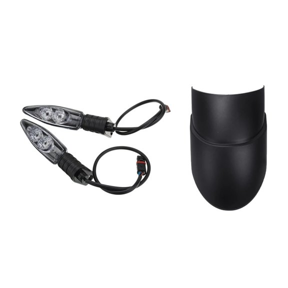 3 Pcs Motorcycle Accessories: 2 Pcs Front And Rear Turn Signal Indicator & 1 Pcs Front Mudguard Wheel Hugger