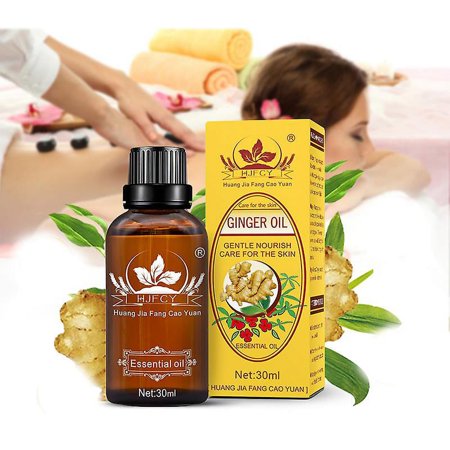 3 Pcs New Belly Lymphatic Drainage Ginger Oil Natural Therapy Body Massage Lymphatic Essential New Lymphatic 30ml