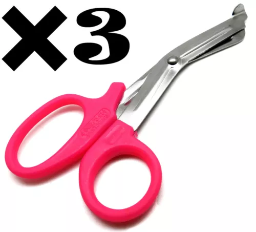 3 Pcs New Pink Utility Scissors 5.5" Multi-Purpose Diy Ems Emt Shears Tools
