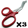 thumbnail image 1 of 3 Pcs New Red Utility Scissors 7.25" Multi-Purpose Diy Ems Emt Shears Tools, 1 of 4