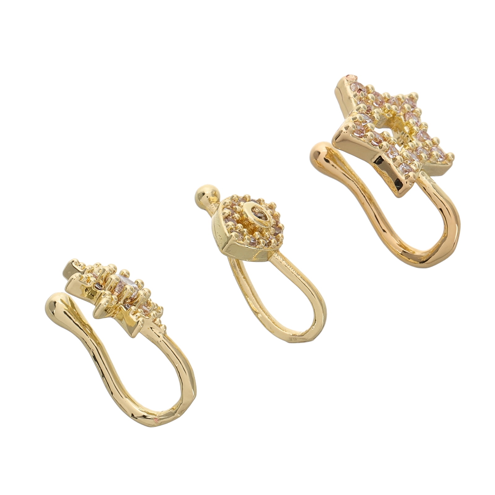 3 Pcs Nose Ring Jewelry No Nose Piercing Jewelry for Women Star Nose