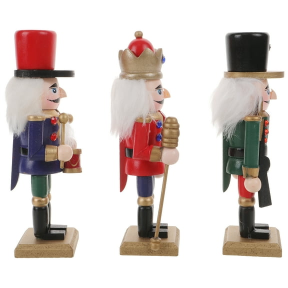 GOOHOCHY Decorations Nutcracker Green Synthetic Material 3Pcs Set 5.9X1.97X1.57In
