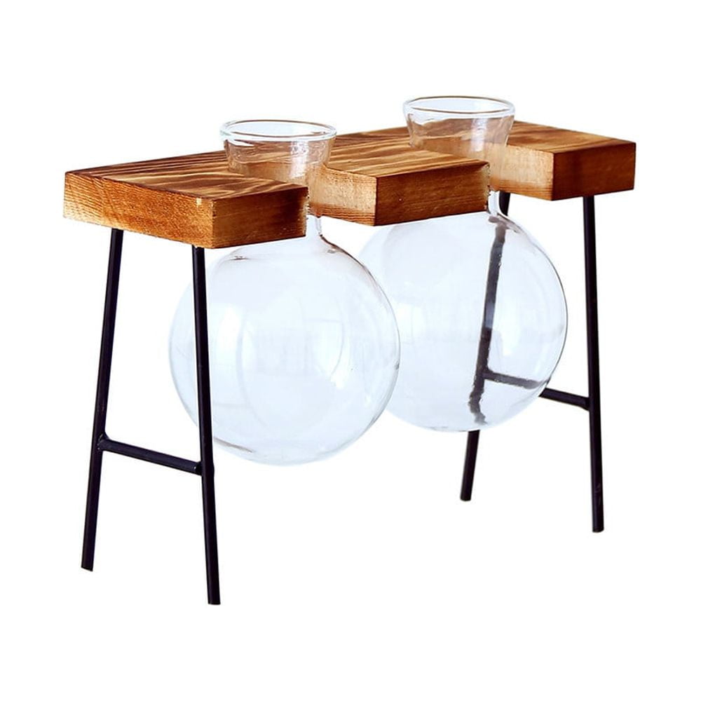 3-pcs-of-hydroponic-transparent-vase-wooden-frame-coffee-shop-room