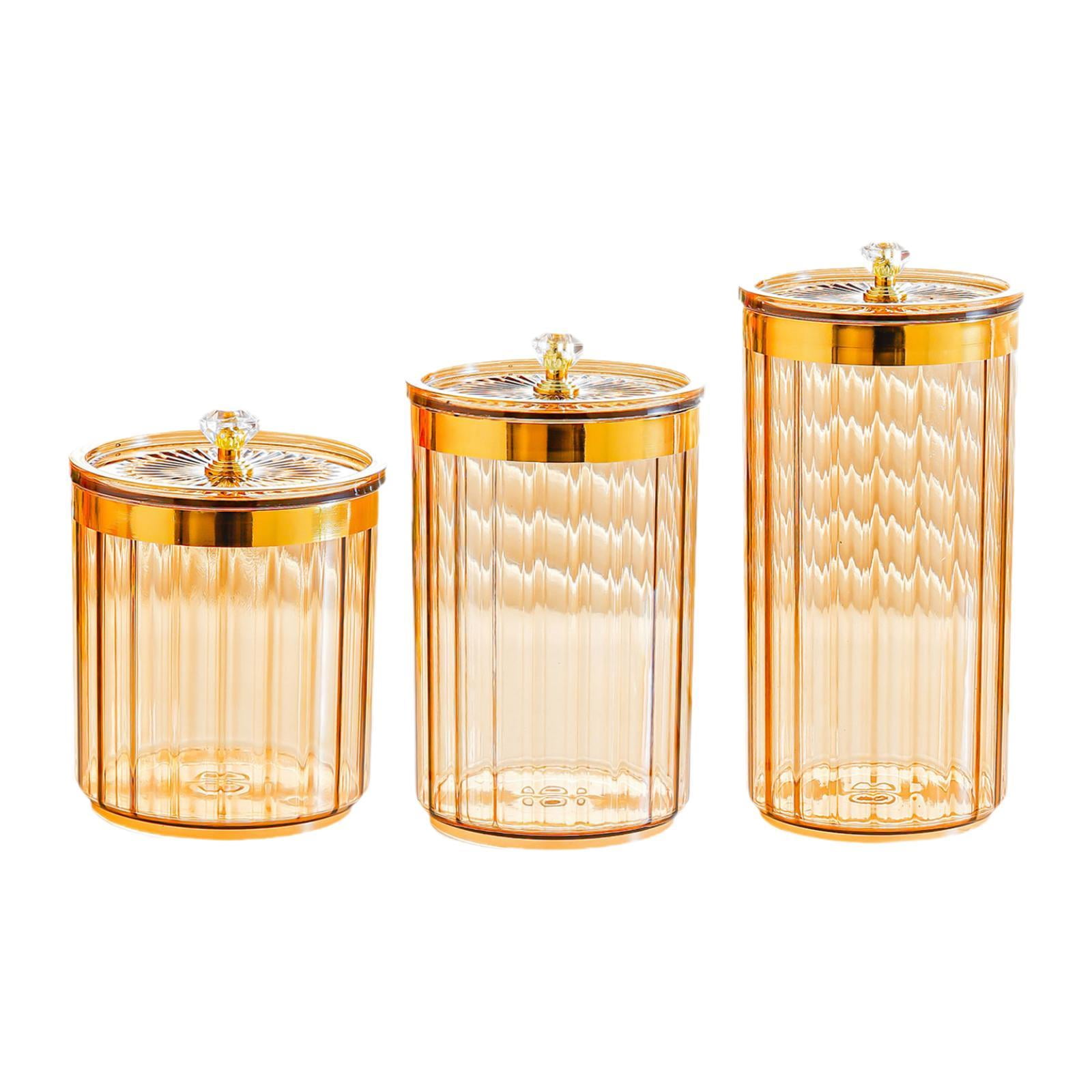 3 Pcs Pantry Organizer Storage Jar Airtight Design Durable PP Material for Kitchen Baking Café Flour Nut