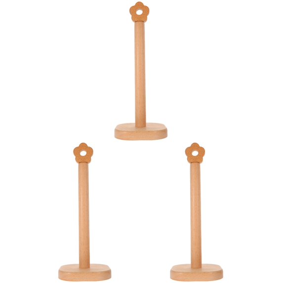 3 Count Boar Bristle Hair Brushes with Satin Scrunchies and Storage Display Stand for Hair Care and Styling