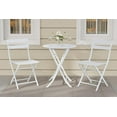 thumbnail image 1 of 3 Pcs Patio Bistro Set Folding Bistro Table and 2 Chairs Outdoor Furniture Sets with Premium Frame Space Saving Weather Resistant for Bistro Balcony Yard Garden Porch Lawn Round Tube, 1 of 7