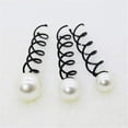 thumbnail image 1 of 3 Pcs Pearl Black Spiral Spin Screw Bobby Pin Hair Clips Lady Twist Barrette Accessory Headwear Hair Accessories (Metal Color : S), 1 of 5