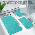 thumbnail image 1 of 3 Pcs Pebble Texture Bathroom Rugs Set, Memory Foam Bath Mat Sets, Non-Slip Soft Absorbent Floor Mats, Washable Quick Dry, for Sink, Toilet and Floor, 1 of 7