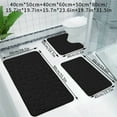 thumbnail image 1 of 3 Pcs Pebble Texture Bathroom Rugs Set, Memory Foam Bath Mat Sets, Non-Slip Soft Absorbent Floor Mats, Washable Quick Dry, for Sink, Toilet and Floor, 1 of 7