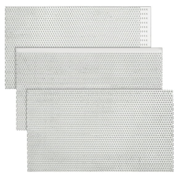 3 Pcs Perforated Metal Sheets 1.5mm Hole Mesh Stagger Expanded Sheet Mesh Plate 1.5mm Thickness Stainless Steel Screen Decorative Meshes