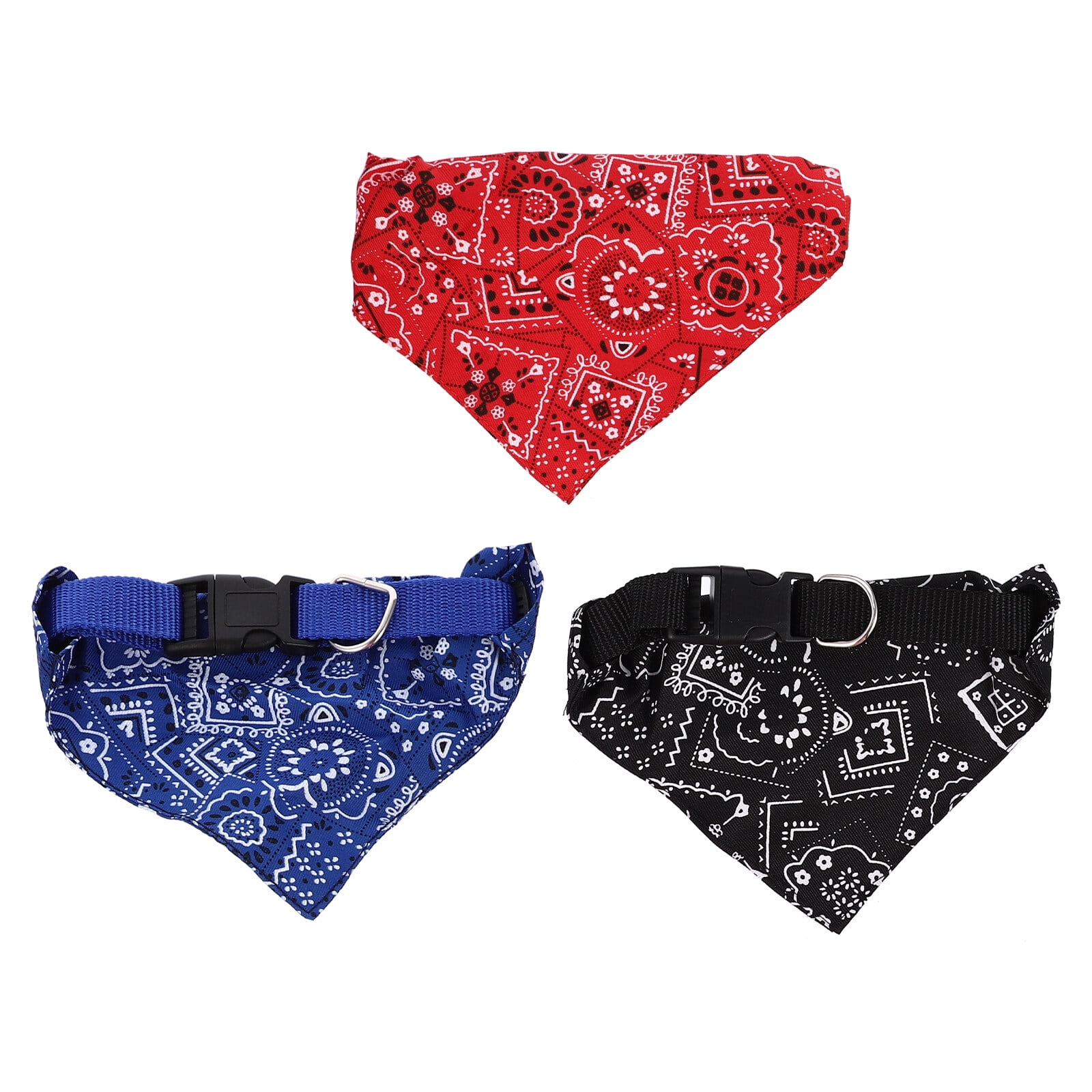 3 Pcs Pet Bib Cat Collars for Girl Cats Dog Bandanas Funny Plaid