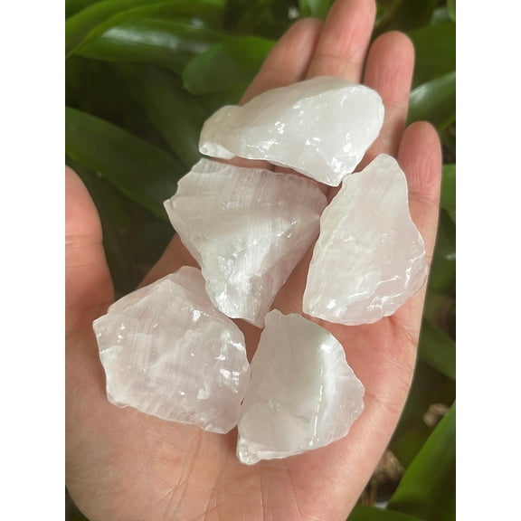 3 Pcs Pink Calcite Rough Natural Stones, Raw Calcite Crystals (Pink Calcite)