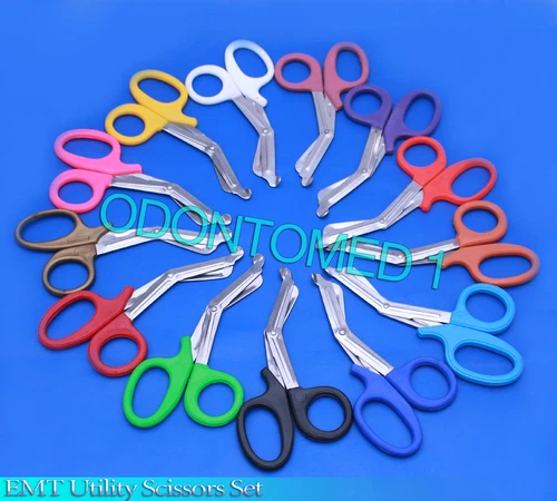 3 Pcs(Pink& Green& Orange)Utility Bandage Trauma Emt Ems Shears Scissors 7.25”