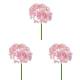 3 Pcs Pink Hydrangea Artificial Flowers 10.43x4.33 Inch Valentines Faux Hydrangea Flowers with Stems Fake Bouquet Bulk Realistic Floral for Spring Summer Wedding Home Table Indoor Decoration