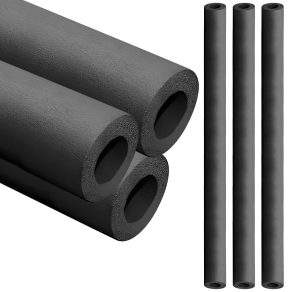 3 Pcs Pipe Insulation Foam Tube, 0.1 ft / 20 mm, 5.9 ft / 1.8 Meters Long, Rubber & Plastic Pre Slit Foam Pipe Covers, for AC, Solar, Household & Gas Lines, Anti-Freeze, Heat Preservation