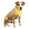 thumbnail image 1 of 3 Pcs Plain Cotton Pets Dogs Bandana Triangle Shape  - Large & Washable (Yellow), 1 of 2