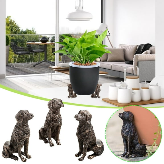 3 Pcs Plant Stand Feet for Pots – Decorative All-Weather Resin Pot Risers for Drainage and Air Circulation