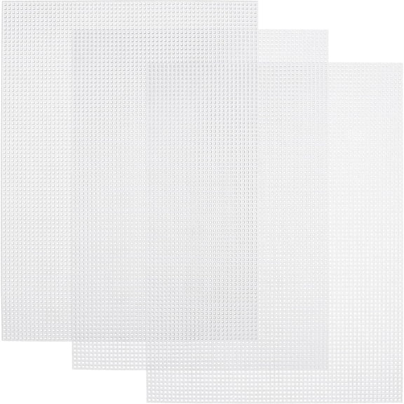 3 Pcs Plastic Canvas Sheets 10 Count Eye Mesh for Embroidery 10.5  13.5 Inch