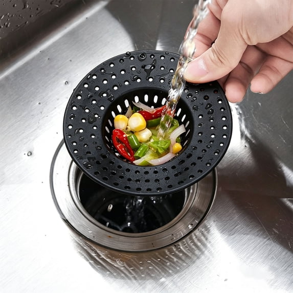 3 Pcs Plastic Kitchen Drain Filter, Plastic Kitchen Sink Drain Strainer, Anti-Clog Plastic Strainer Drain Catcher Hair Catcher for Kitchen Sink Bathroom Bathtub Washbasin 3.9"