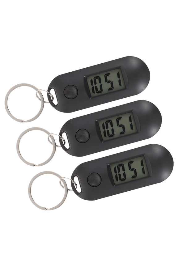 3 Pcs Pocketwatch Watches for Kids Key Chain Keychain Clip on Clock Necklace Child Nurse Backpack Plastic