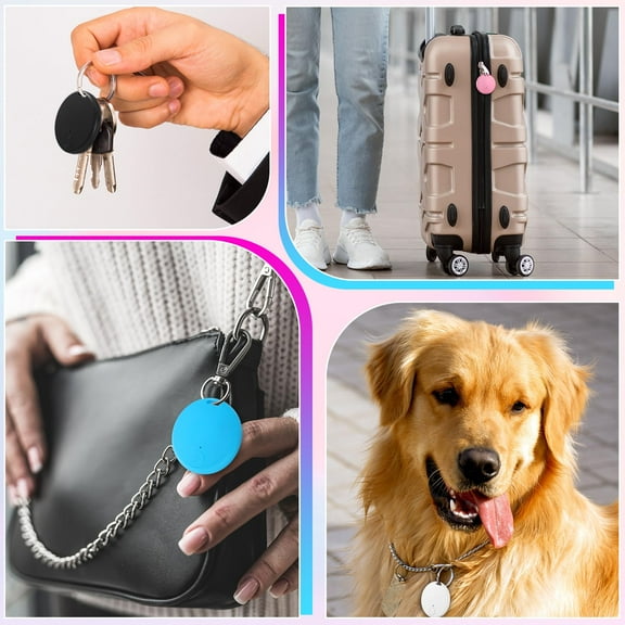 3 Pcs Portable Smart GPS Tracking, Key Item Finder Locator, for iOS/Android, Mini Anti-Lost Bluetooth Tag Item Tracker for Kids Phone Car Wallet Luggage Pet, Black